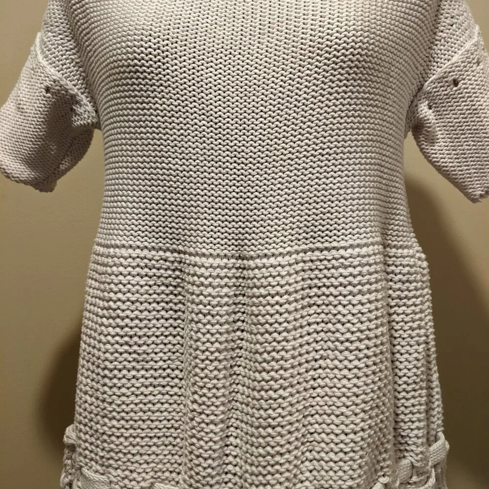Stella McCartney Boho Knit Mini Dress tunic top – White – Size M/L Made in Italy - Picture 6 of 12